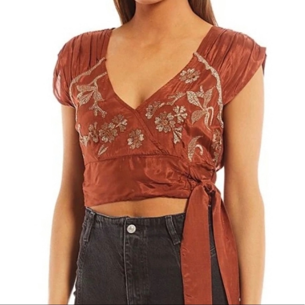 Free People Sahara Embroidered Top